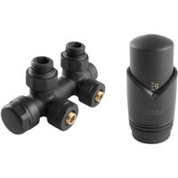 Запорная арматура Ferro ZTD30AT Anthracit комплект термостатческий двойной 1/2 угловой