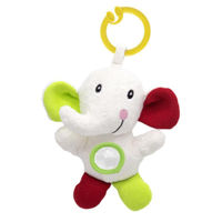 Игрушка-подвеска BabyJem 833 Jucarie din plus cu vibratii Elefant Rosu cu Verde