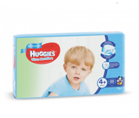 Huggies scutece Ultra Comfort 4+ pentru băieței, 10-16kg, 68 buc.