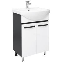 Шкаф под умывальник Mashtab 11329 Agat cu 2 usi 65cm Alb-Antracit