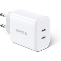 Зарядное устройство сетевое Ugreen 10343 40W 2*Type-C 20W+20W CD243, White