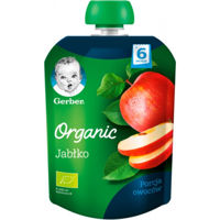 Gerber пюре Органик яблоко 4 мес, 90 гр