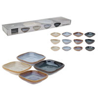 Тарелка Excellent Houseware 55051 Set aperitiv 4 boluri 7x7x2cm (în asortiment)