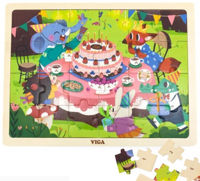 Головоломка Viga 44644 Puzzle din lemn Aniversare, 24 elem.