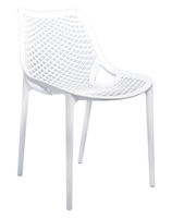 купить Белый пластиковый стул со спинкой и перфорированным сиденьем в Кишинёве