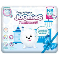 Аксессуар для самых маленьких Joonies 953300P Premium Soft Подгузники, NB (0-5 кг), 72 шт.