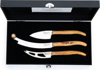 Набор ножей Laguiole Luxury Line 3 Cheese Knives Olive V2 set 3 buc. in cutie lemn