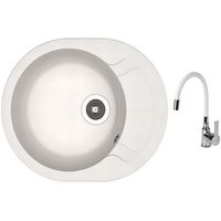 Мойка кухонная со смесителем Dr.Gans Berta 580 + SanDonna F 9995 alb