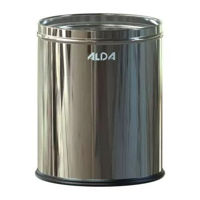 Урна для мусора Alda 607 ROOM BASKET 7L, 25*20cm, inox lucios