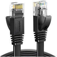 Кабель для IT Ugreen 50175 Cat6 Flat Ethernet Cable, U/UTP, 3m, Black