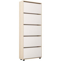 Raft pentru încălțăminte Mobildor-Lux Leo 100x27x203H cm Sonoma/White