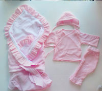 Setul pentru externarea din muslin Pink