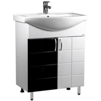 Шкаф под умывальник Mashtab 11410 Domino cu 2 usi 65cm Alb-Negru