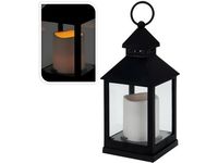 Felinar suspendabil cu lumanare LED 23X10.5сm, negru