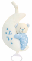 Baby Bear Teddy urs muzical pe luna, 20 cm, cod 42931