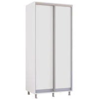 Dulap Mobildor-Lux Aron cu uși glisante (100x60x200H cm) Alb Brilliant