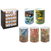 Декор Promstore 17122 Копилка металлическая 10x15cm Euro/рисунок