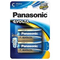 C size  Panasonic  "EVOLTA" 1.5V, Alkaline, Blister*2, LR14EGE/2BP