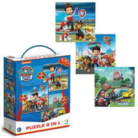 Головоломка Dodo 200579 Puzzle 3în1 Gata de acțiune, seria Patrula Cățelușilor
