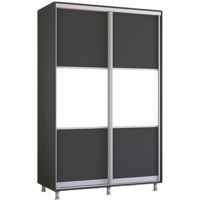 Dulap Mobildor-Lux Aron cu uși glisante orizontal (140x60x210H cm) Anthracite