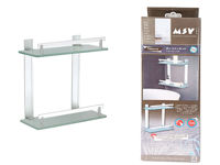 Полка 2 уровня MSV Tabarca 30X13.5X30cm, стекло, алюминий