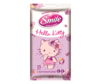 Влажные салфетки Smile Hello Kitty, 15 шт.