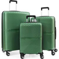 Valiză CCS 5239 Set Metalic Green
