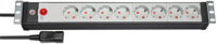 Удлинитель Premium-Line 19" 8-контактная со вилкой IEC для шкафов, кабель 3 м, сделано в Германии