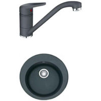 Мойка кухонная со смесителем Franke 114.0660.117 ROG 610 + Novara Plus Negru