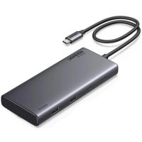 Переходник для IT Ugreen 35625 HUB 8in1 USB-C to 2*HDMI 4K@60Hz + DP + 2*USB-A 3.2 + 2*USB-C 3.2 + PD 100W, CM639