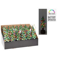 Decor de Crăciun și Anul Nou Promstore 54320 Suvenir LED Brad pe suport, 16cm