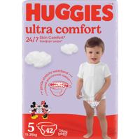 Детские подгузники "Huggies Ultra Comfort JumboPack" 5 (11-25 кг) унисекс, 42 подгузника