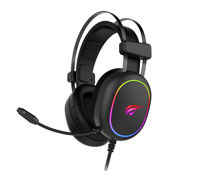 Gaming Headset Havit H2016d, 50mm driver, 20-20kHz, 32 Ohm, 108dB, 2.0m, 3.5mm+USB, RGB, Black