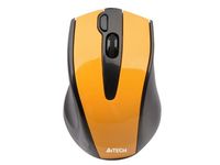 Wireless Mouse A4Tech G9-500F-2, Optical, 800-2000 dpi, 4 buttons, V-Track, 4D Scroll, 1xAA, Yellow