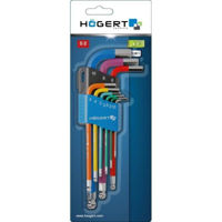 Set de unelte de mână Hoegert Set de chei hexagonale 1,5-10mm 9buc HT1W806