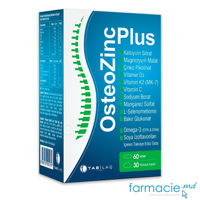 OsteoZinc Plus comp. N60 + Omega3 260mg caps. gelatinoase N30 TAB ILAC