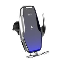 Hoco S14 Surpass (Wireless Charger 15W) [Silver] Suport auto cu încărcător wireless