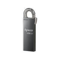 64GB USB3.1 Flash Drive Apacer "AH15A", Dark Gray, Metal, Keychain-Carabin, Capless (AP64GAH15AA-1)