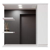 Oglindă baie Bayro Studio 800x750 правый белый мат