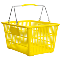 cumpără Coș din plastic (2 mânere metalice) 445x285x245, galben în Chișinău