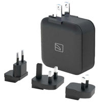 Зарядное устройство сетевое Tucano TA3-USBC-BK USB-A + Type-C QC3.0/PD 36W, all in 1 US/UK/EU/AUS worldwide adapter