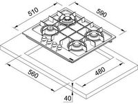 Встраиваемая поверхность газовая Franke 106.0554.318 FHMA 604 3G DC OY C Oyster