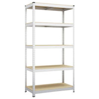 Cтеллаж складской Nex Home Raft metalic Budget 1600x800x400mm, 4 nivele MDF, galvanizat