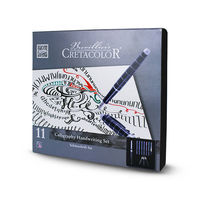 Set de stilouri de caligrafie CRETACOLOR 1 stilou pentru caligrafie, 3 pixuri interschimbabile, 6 cartuse. cu tus