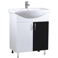 Dulap pentru lavoar Mashtab 11569 Clasic cu 2 usi 65cm Alb-Negru