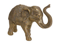Статуэтка "Слон" 36X13X9cm, керамика, золотой