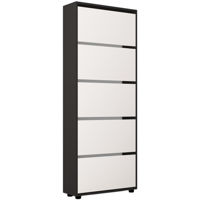 Raft pentru încălțăminte Mobildor-Lux Leo 70x27x203H cm Anthracite/White
