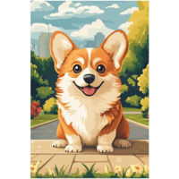 Puzzle Три Совы RL376360 "Corgi in parc", 24 elemente