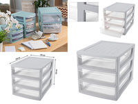 Organizator pentru depozitare Econova 26X37X26.5cm, 3 cutii, gri