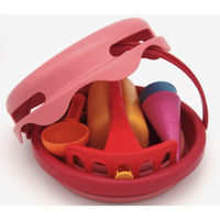 Игрушка для песочницы CompacToys 99200201 Beach bucket with sandbox toys, red